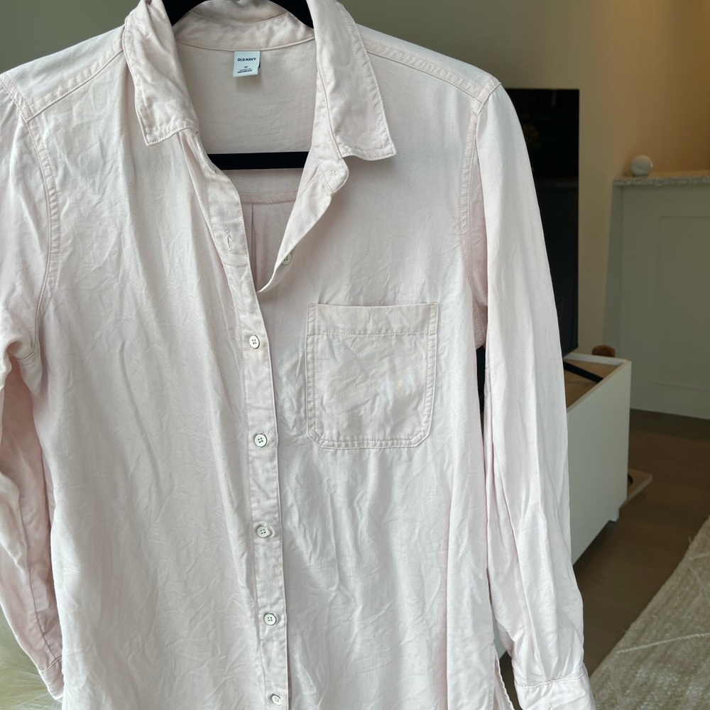 Pink denim button down - Picture 2 of 4
